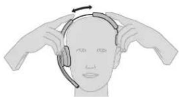PLANTRONICS Savi 8210 - Anpassen des Kopfbügels - 1