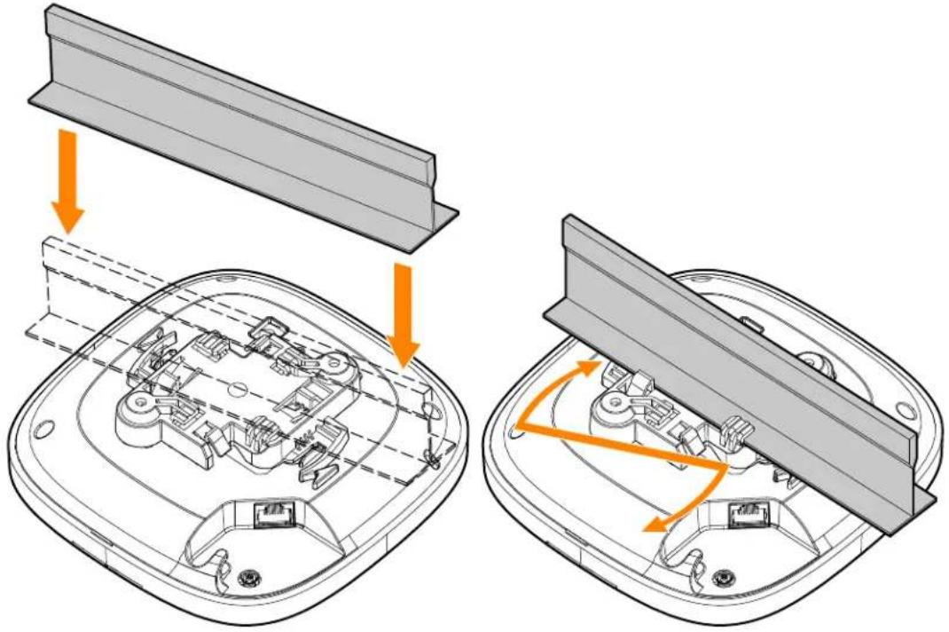 Aruba Instant On AP22 - Installing the Access Point to a Ceiling Tile Rail - 2