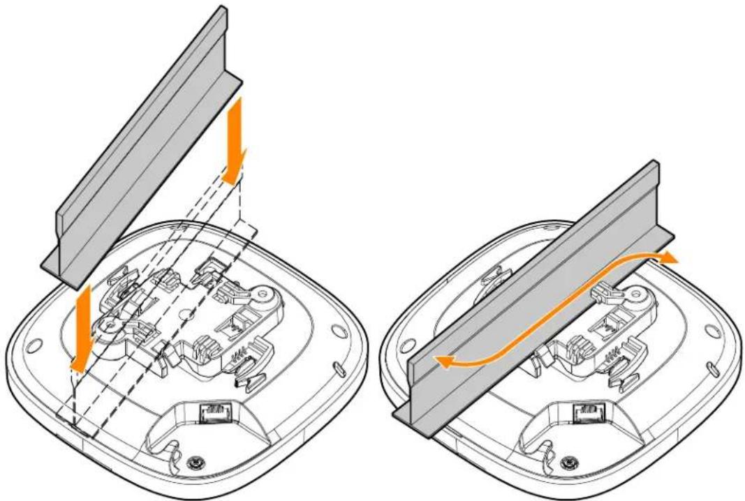 Aruba Instant On AP22 - Installing the Access Point to a Ceiling Tile Rail - 3