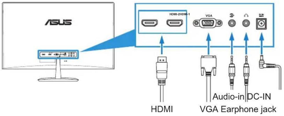 ASUS Designo MX279HS - Kabel anschließen - 1