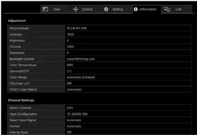 CANON DP-V3120 - [Information]-Bildschirm - 1