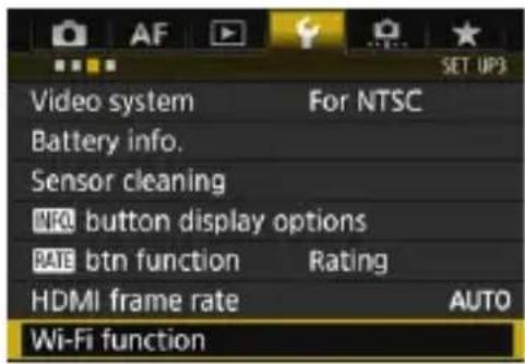 Video system For NTSC Battery info. Sensor cleaning INFO button display options RATE btn function Rating HDMI frame rate AUTO Wi-Fi function