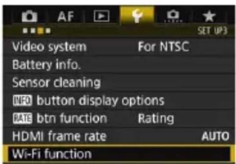 Video system For NTSC Battery info. Sensor cleaning INFO button display options RATE btn function Rating HDMI frame rate AUTO Wi-Fi function
