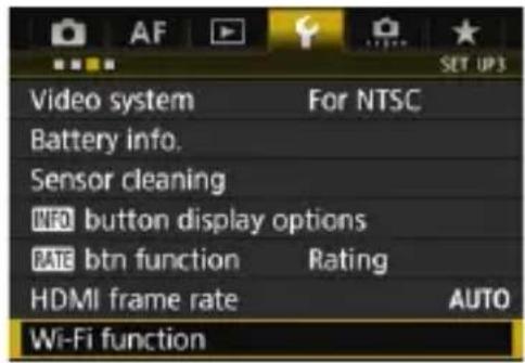Video system For NTSC Battery info. Sensor cleaning INFO button display options RATE btn function Rating HDMI frame rate AUTO Wi-Fi function