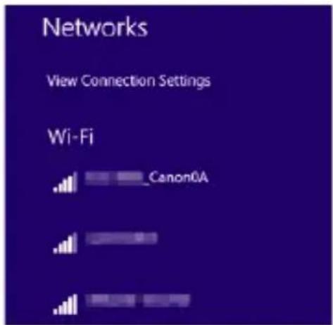 Networks View Connection Settings Wi-Fi Canon0A