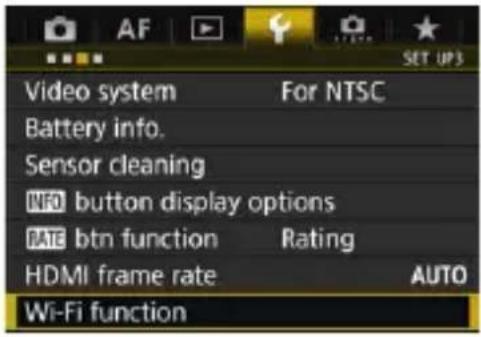 Video system For NTSC Battery info. Sensor cleaning INFO button display options RATE btn function Rating HDMI frame rate AUTO Wi-Fi function