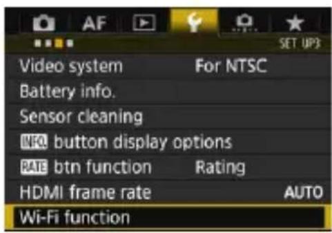 Video system For NTSC Battery info. Sensor cleaning INFO button display options RATE btn function Rating HDMI frame rate AUTO Wi-Fi function