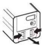 SONY DWT-P01N - Einlegen der Batterien - 1