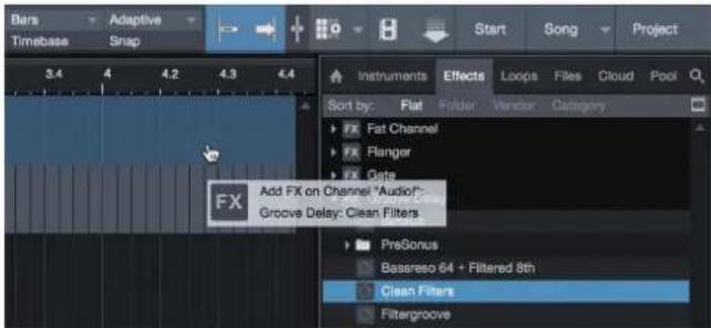 PRESONUS ioStation 24c - Effekte per Drag-and-Drop hinzufügen - 1