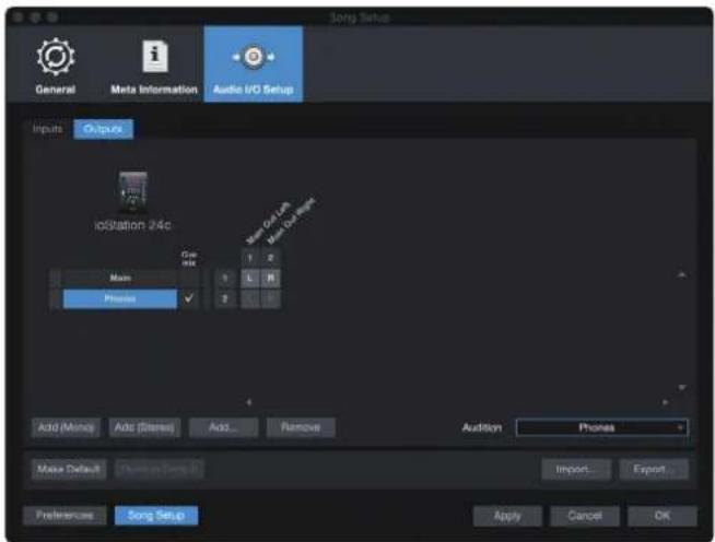 PRESONUS ioStation 24c - Konfiguration der Audio-Anschlüsse - 4