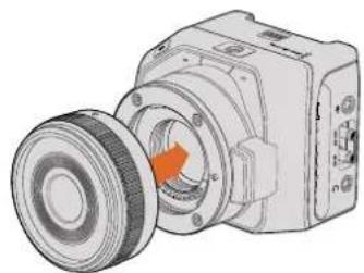 Blackmagic Design Studio Camera HD 2 - Anbringen eines Objektivs - 2