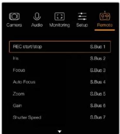 Blackmagic Design Studio Camera HD 2 - Configurações de Controle Remoto - 1