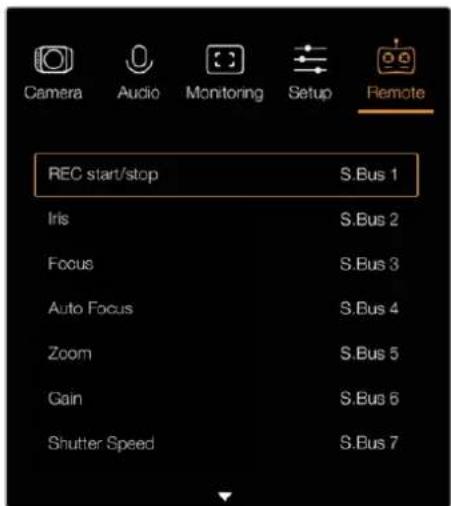 Blackmagic Design Studio Camera HD 2 - Настройки Remote - 1