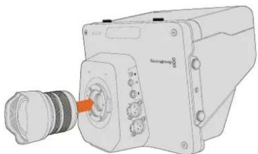 Blackmagic Design Studio Camera HD 2 - Monter un objectif - 1