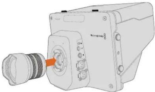 Blackmagic Design Studio Camera HD 2 - Anbringen eines Objektivs - 1