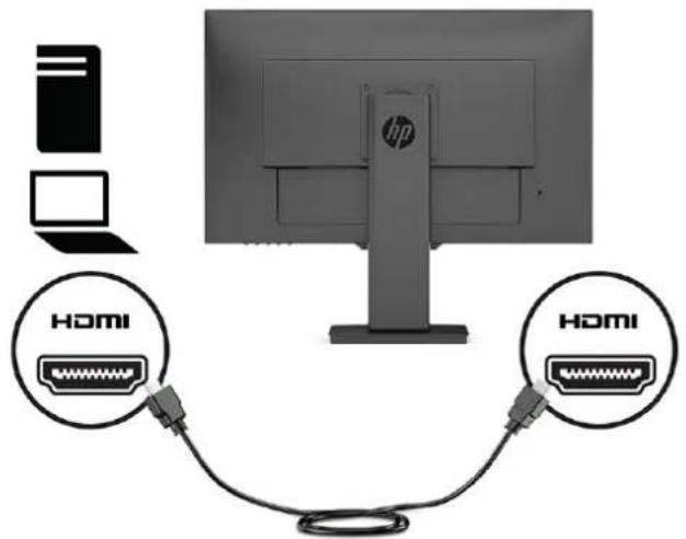 HP X27i - Connecting the cables - 4
