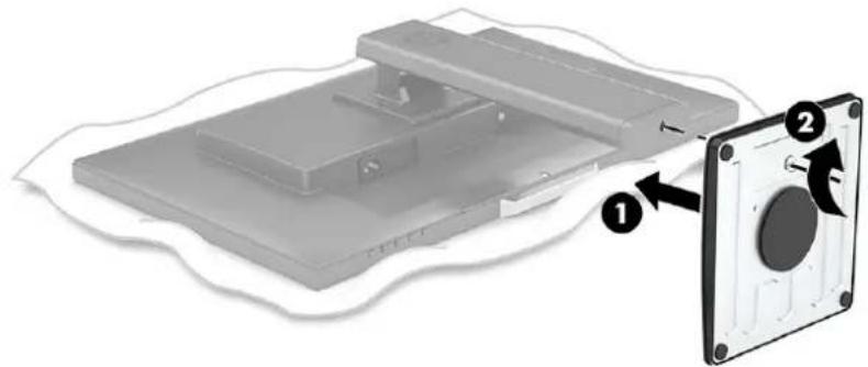 HP X27i - Attaching the monitor stand - 3