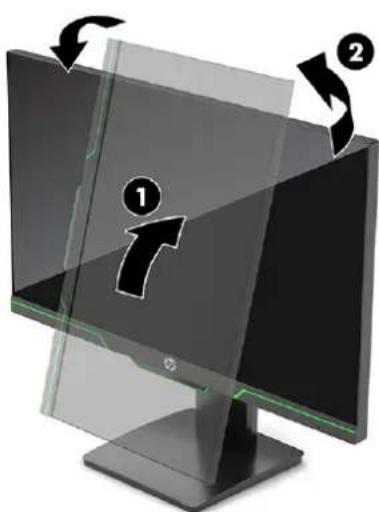 HP X27i - Adjusting the monitor - 7