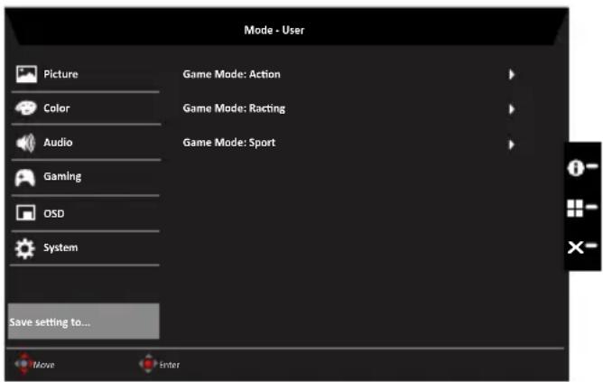 ACER Predator Z1 Z271T01 - System - 2
