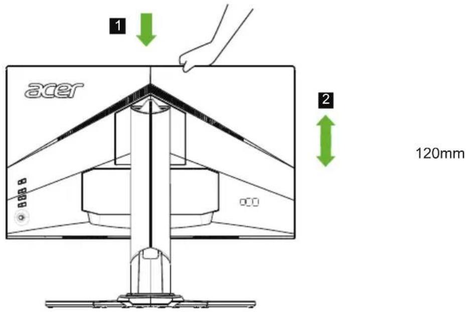ACER Predator Z1 Z271T01 - • Height Adjustment - 1