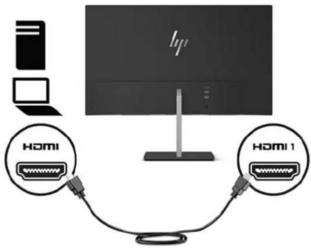HP EliteDisplay S270n - Connecting the cables - 4