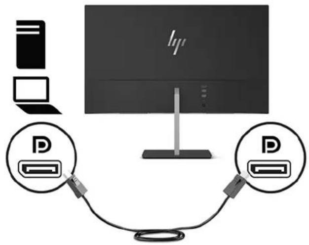HP EliteDisplay S270n - Connecting the cables - 8