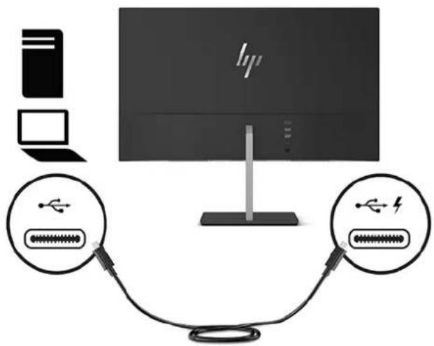 HP EliteDisplay S270n - Connecting the cables - 9