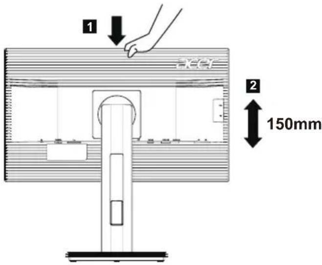 ACER B246WL - • Height Adjustment - 1