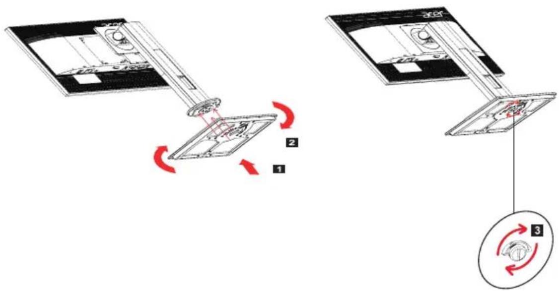 ACER B246WL - ATTACHING/ REMOVING THE BASE - 1