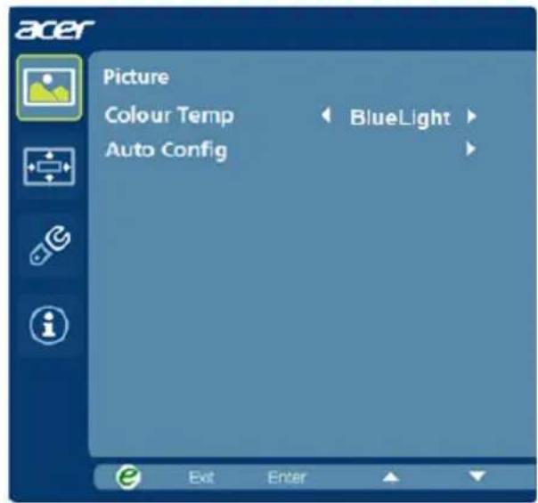 ACER B246WL - Picture Menu - 2