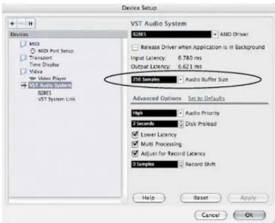 MOTU 828es - Adjusting buffer size on macOS - 2