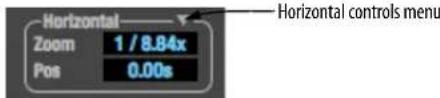 MOTU 828es - Horizontal controls (time axis) - 1