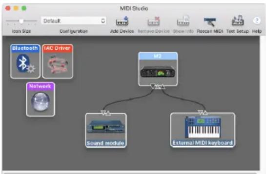 MOTU M2 - Connecting MIDI devices to the M Series - 1