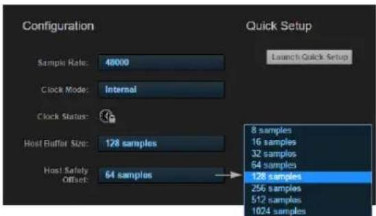 MOTU 8pre-es - Host Buffer Size - 1