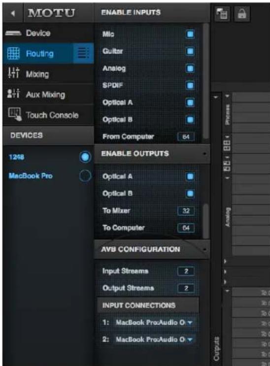 MOTU 8pre-es - Web app setup - 3