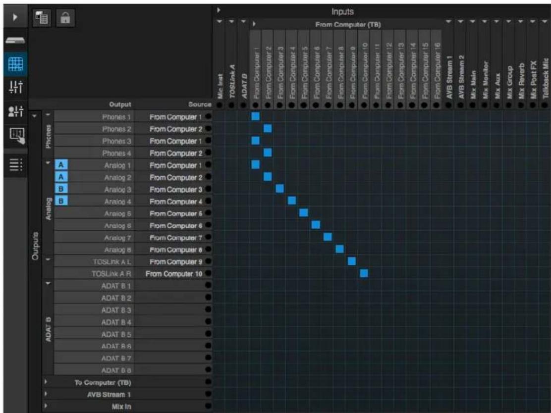 MOTU 8pre-es - WORKING WITH THE ROUTING GRID - 1