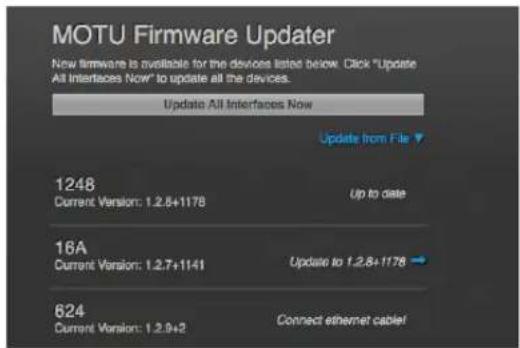MOTU 624 - Updating multiple interfaces on a network - 3