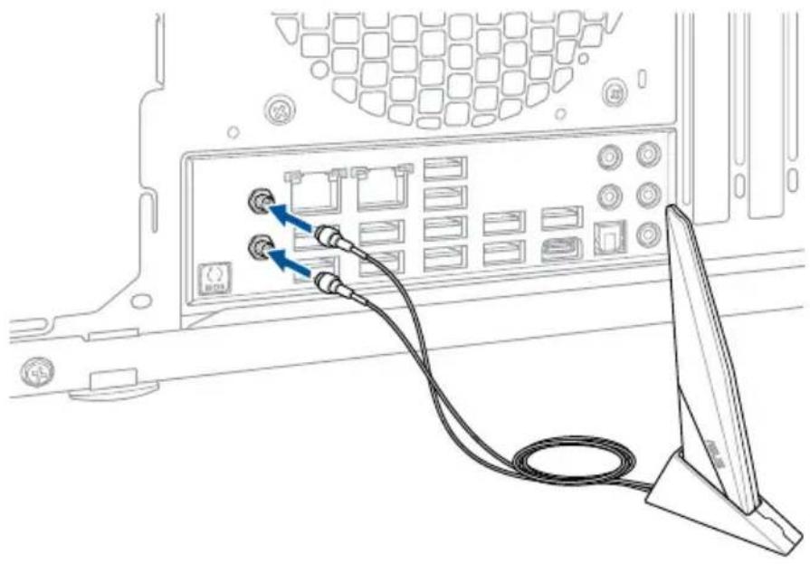 ASUS ROG Strix Z490-G - Installing the ASUS 2x2 dual band W-Fi antenna - 1