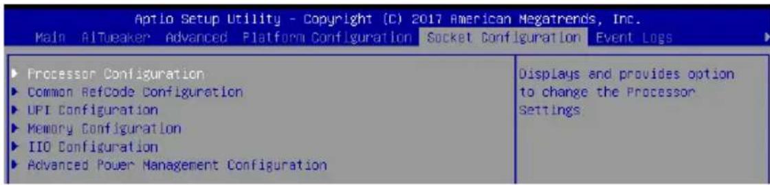 ASUS Z11PA-U12 - Socket Configuration menu - 1