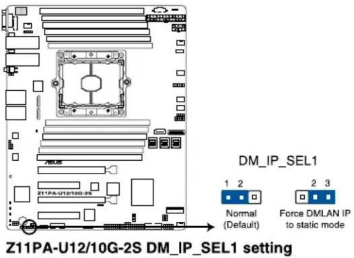 ASUS Z11PA-U12 - DMLAN setting (3-pin DM\_IP\_SEL1) - 1