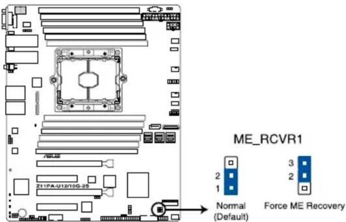 ASUS Z11PA-U12 - ME firmware force recovery setting (3-pin ME\_RCVR1) - 1