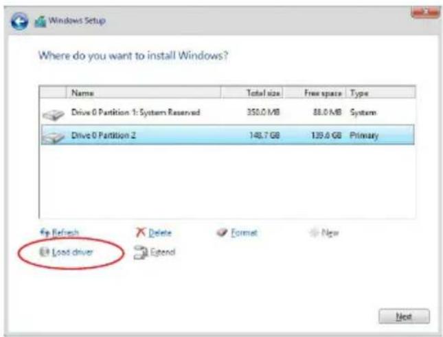 ASUS Z11PA-U12 - Installing the RAID controller driver during Windows 10 OS installation - 2