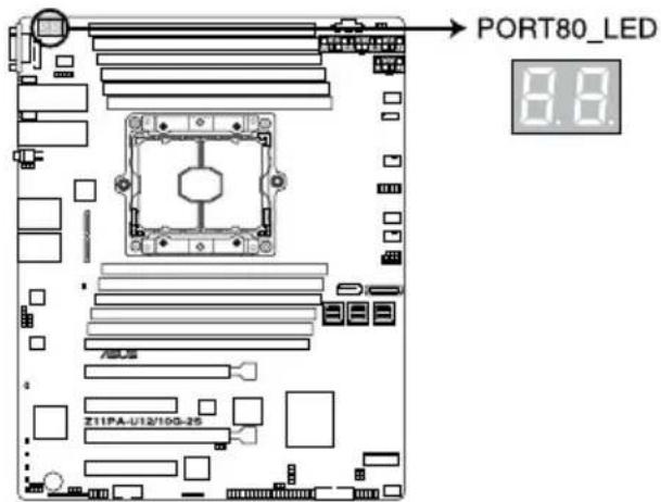 ASUS Z11PA-U12 - Q-Code LEDs (PORT80\_LED1) - 1