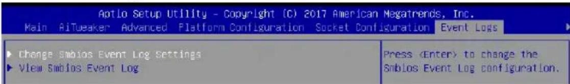 ASUS Z11PA-U12 - Event Logs menu - 1