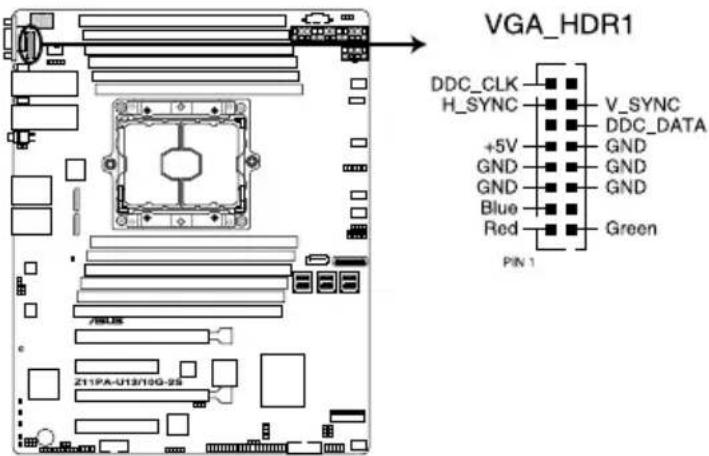 ASUS Z11PA-U12 - VGA connector (16-pin VGA\_HDR1) - 1