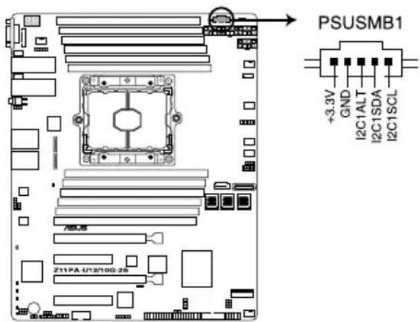ASUS Z11PA-U12 - Power Supply SMBus connector (5-pin PSUSMB1) - 1