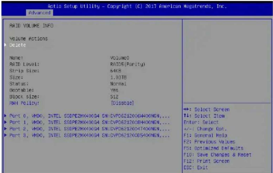 ASUS Z11PA-U12 - To delete a RAID set: - 1