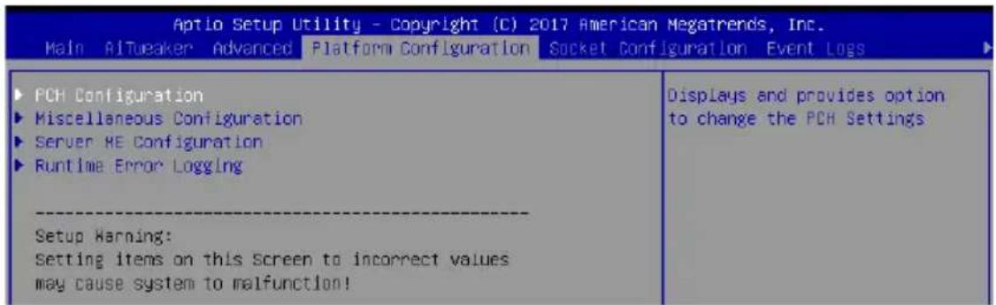 ASUS Z11PA-U12 - Platform Configuration menu - 1