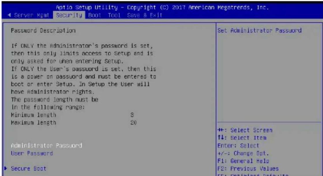 ASUS Z11PA-U12 - Security menu - 1