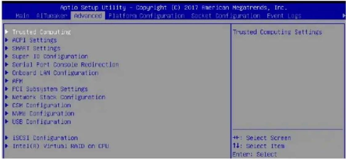 ASUS Z11PA-U12 - Advanced menu - 2